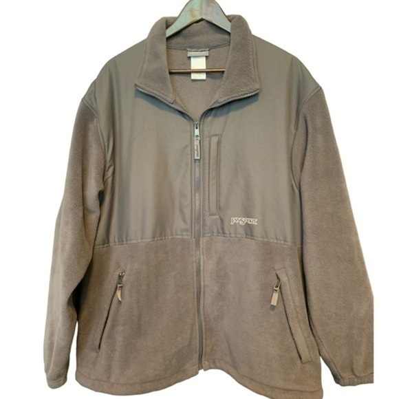 Jansport Other - New Mens JanSport Gray Polar Fleece Jacket Size XL Windbreaker